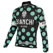 2017 Maillot Ciclismo Bianchi Milano Ml Noir et Vert 2 Manches Longues et Cuissard